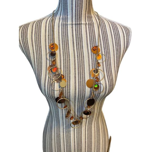No Brand Jewelry - Gold and Copper Statement Necklace